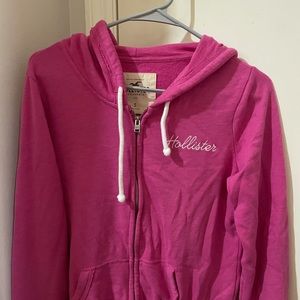 Hollister california pink zip up